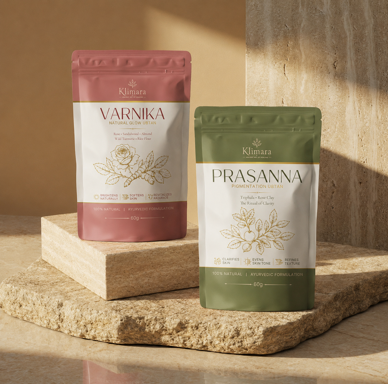 Klīṃara Ritual Duo — Ayurvedic Ubtan Ritual for Pigmentation & Natural Glow