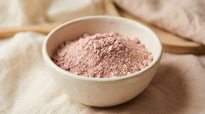 Pure natural rose clay used for gentle facial cleansing