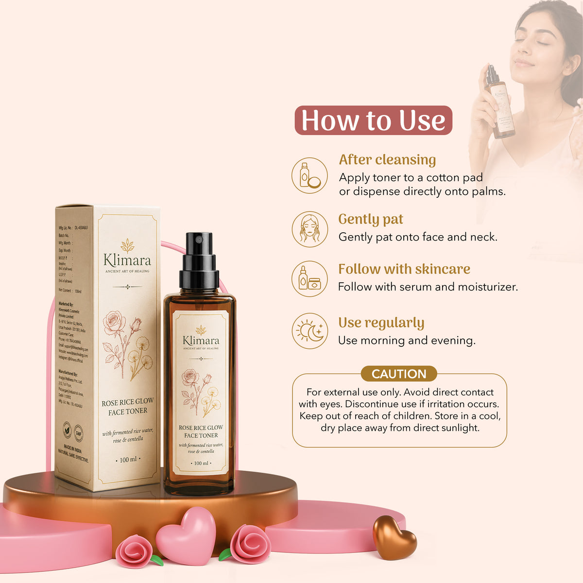 Rose Rice Glow Face Toner